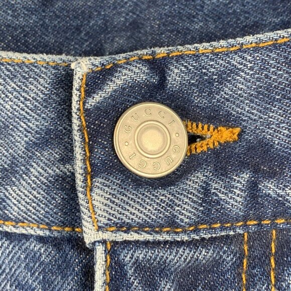 NWT Gucci High-Waisted Bootcut Jeans In Blue Size 32 - Picture 9 of 14
